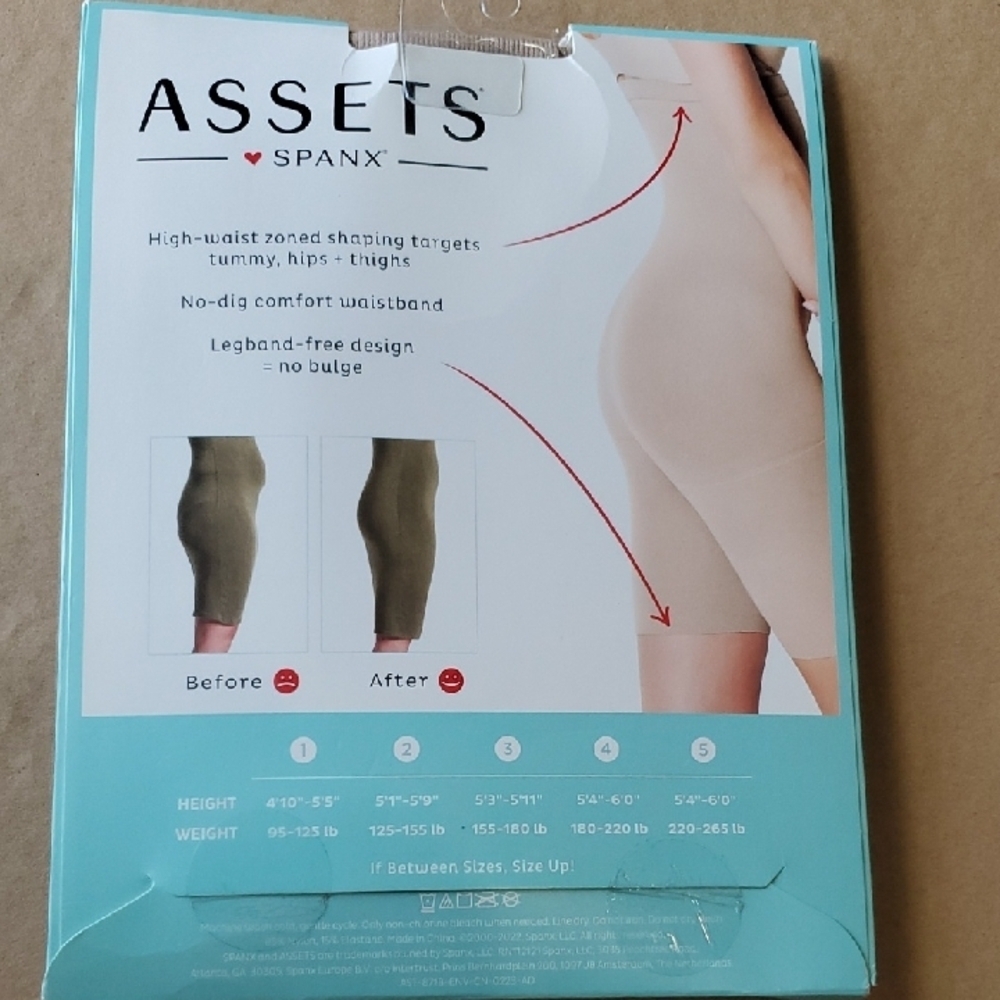Assets by Spanx High-Waist Shaping Short - Beige - Picture 3 of 7